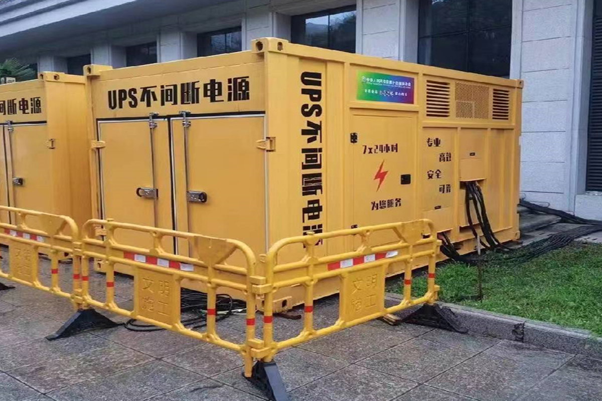 汪清发电机租赁施工现场